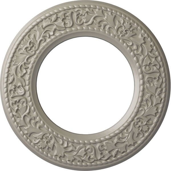 Ekena Millwork Blackthorn Ceiling Medallion (Fits Canopies up to 7 1/2"), 13 3/8"OD x 7 1/2"ID x 3/4"P, Pearl White CM13BLPWS - main
